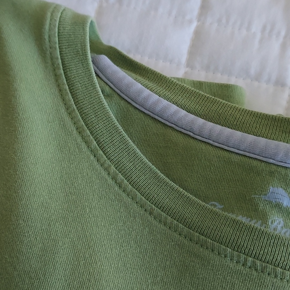 Tommy Bahama Men's Long-Sleeve Crewneck Pocket Shirt - Light Green - Picture 12 of 13